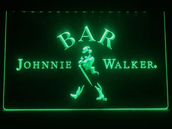 439b - BARAS Johnnie Walker Viskio LED Neon Light Pasirašyti